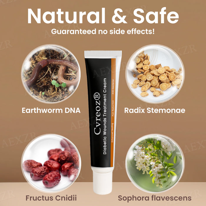 ⏰Ostatnia promocja: 60% zniżki🔥 Krem Cvreoz® Advanced Wound Healing Cream dla skóry cukrzycowej