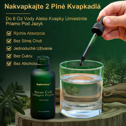 Lotmay® 🚀 Ústne kvapky s kmeňovými bunkami a kolagénovými peptídmi (Vyprúžte a spevnite pokožku a znížte tvorbu vrások)