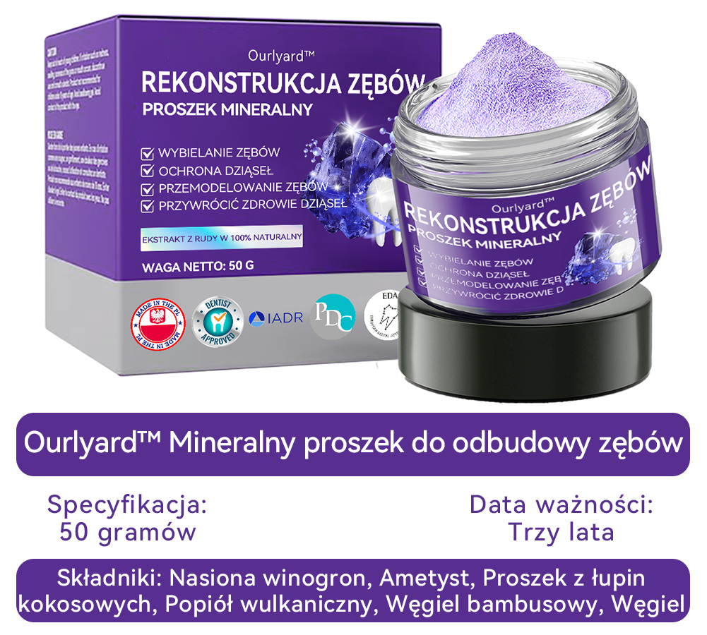 Ourlyard™ Proszek mineralny do regeneracji zębów 🔥