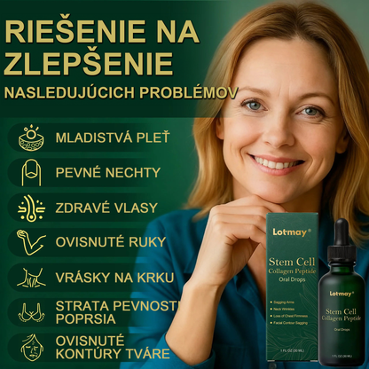 Lotmay® 🚀 Ústne kvapky s kmeňovými bunkami a kolagénovými peptídmi (Vyprúžte a spevnite pokožku a znížte tvorbu vrások)
