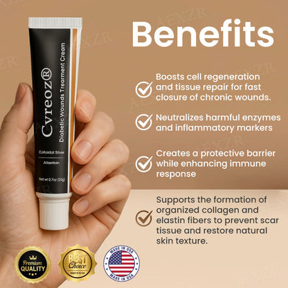 ⏰Ostatnia promocja: 60% zniżki🔥 Krem Cvreoz® Advanced Wound Healing Cream dla skóry cukrzycowej