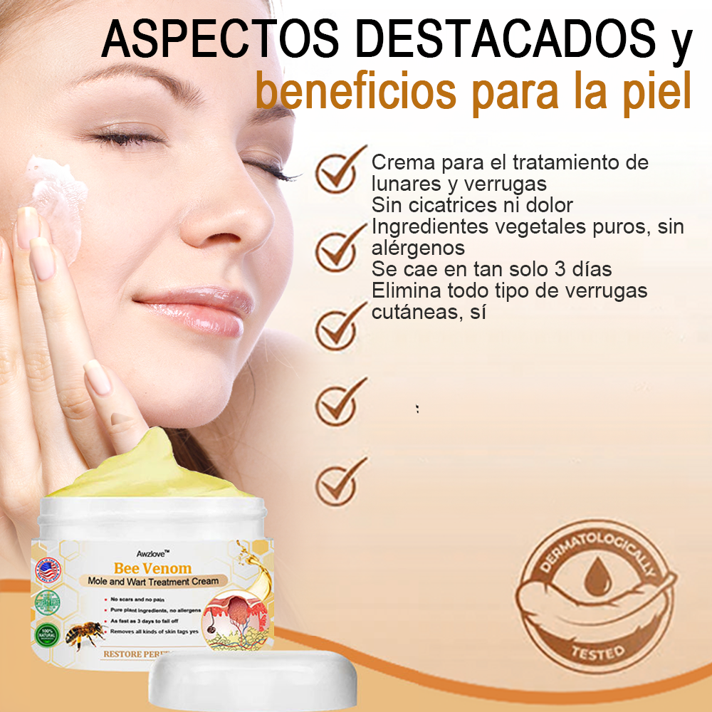 🌟[🌟Tienda de marca oficial🌟] 𝐀𝐰𝐳𝐥𝐨𝐯𝐞™ Crema para el tratamiento de verrugas y lunares con veneno de abeja (👨‍⚕AAD RECOMIENDA)